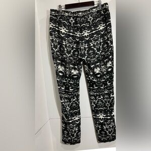 Preloved J. CREW Women's Blurred Ikat Drapey Pant Black White Size 15
